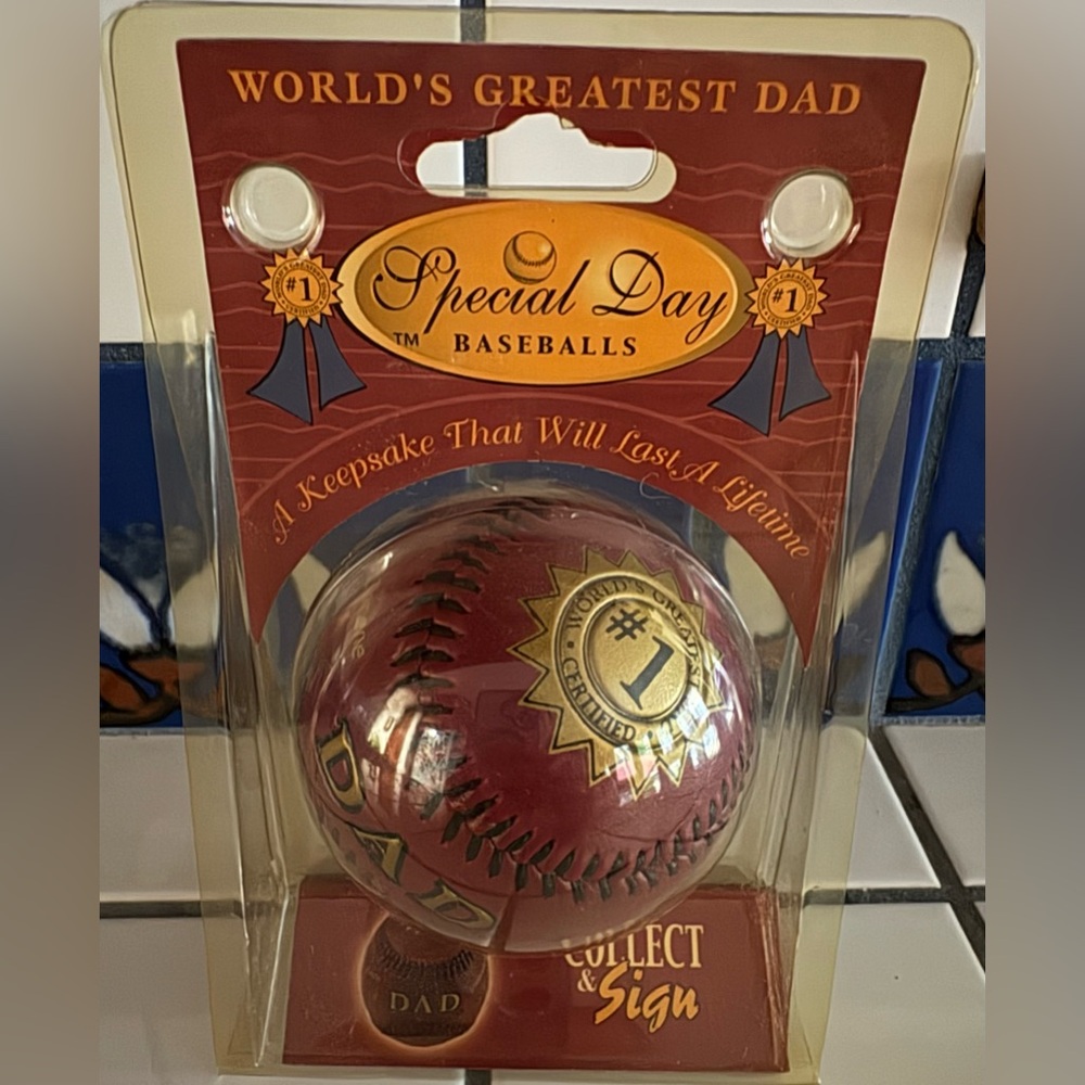 NWOT Anaconda Sports Special Day World's Greatest Dad Keepsake Baseball